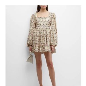 Beautiful Agua by Agua Bendita Avena floral cotton minidress